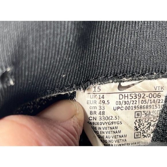 Nike React Infinity Run Flyknit FK 3 Black Smoke Grey Mens 15 - Picture 10 of 10